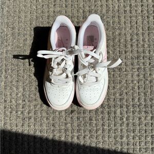Nike Kids White and Pink Sneakers